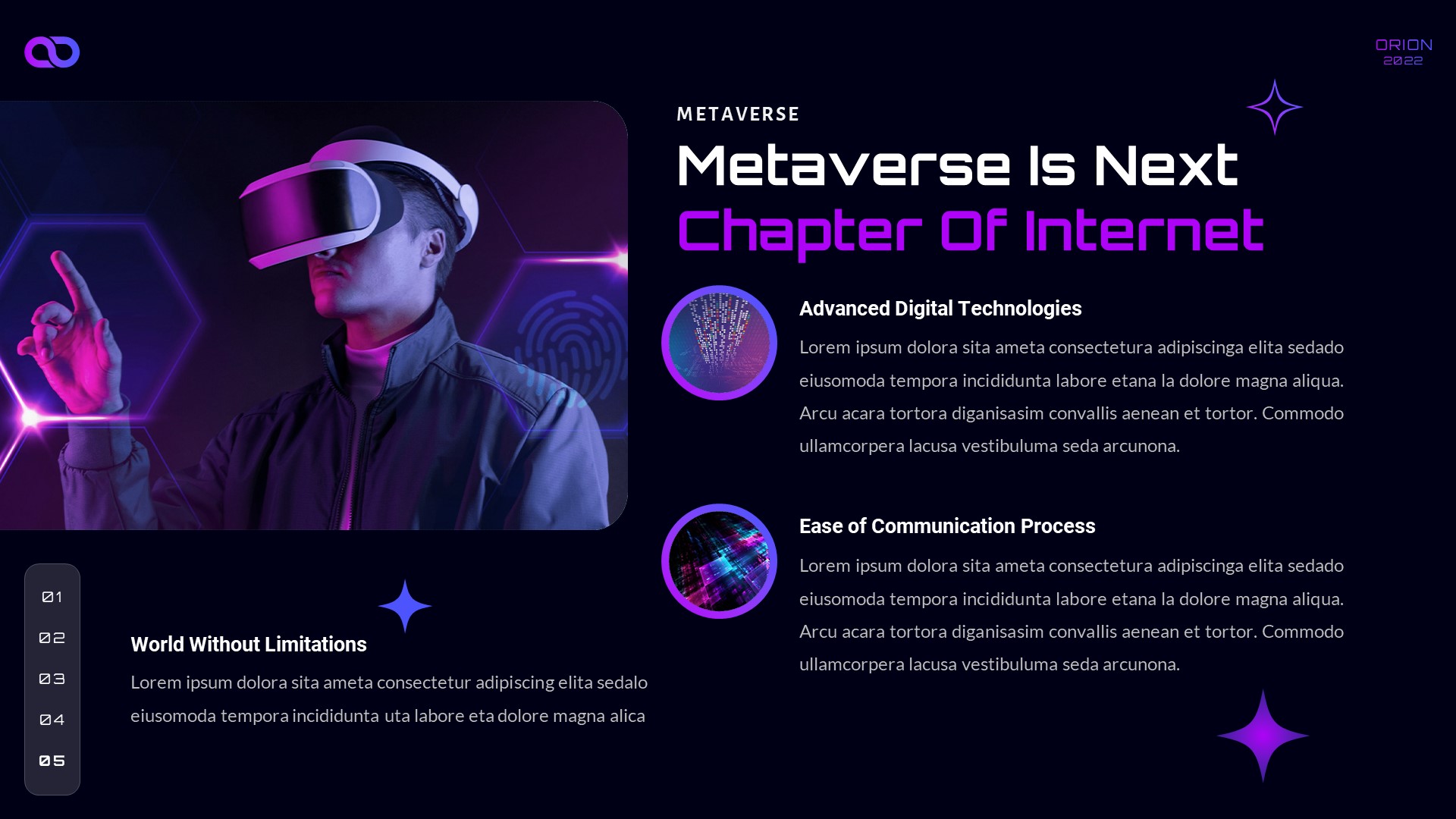 Orion - Metaverse & Virtual Reality PowerPoint Template, Presentation ...